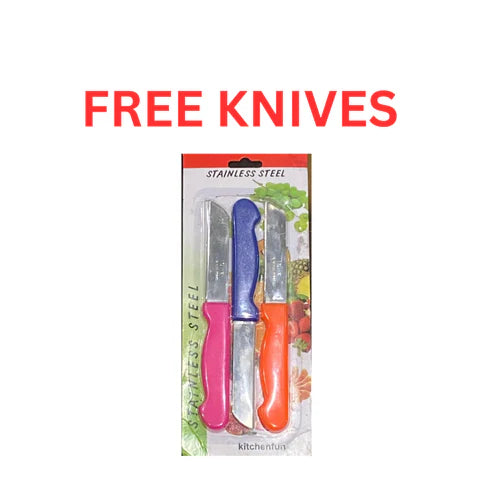 Stainless-Steel Cutting Board With Free Knives