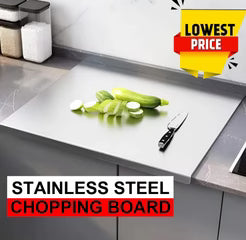 Stainless-Steel Cutting Board With Free Knives
